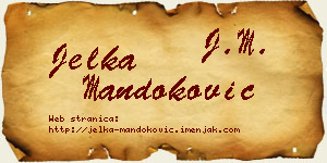 Jelka Mandoković vizit kartica